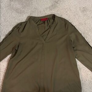 Jennifer Lopez Khaki Blouse